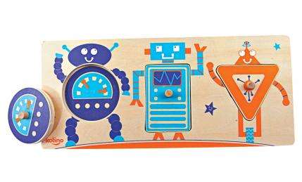 3 Piece Puzzle Robots Baby Toy