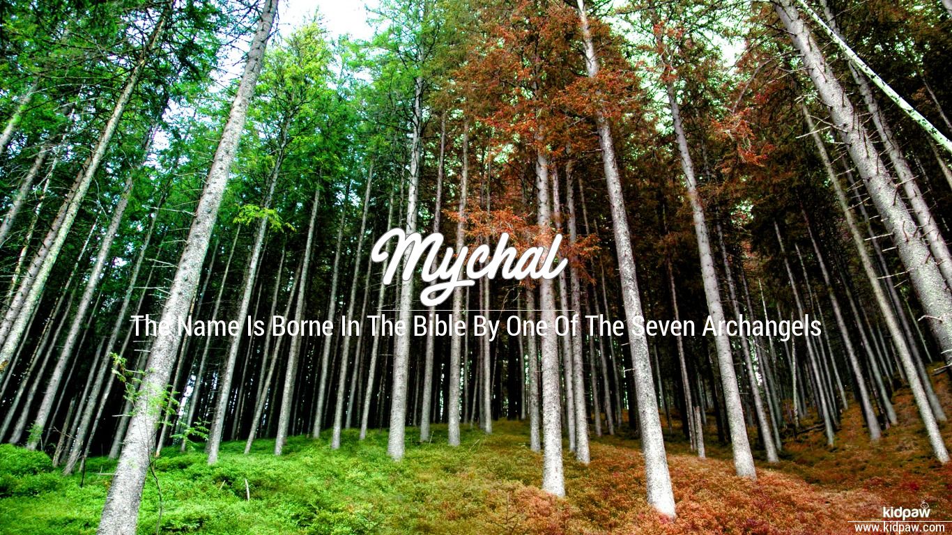 Mychal 3D Name Wallpaper for Mobile, Write Name on Photo Online